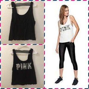 VS Pink Black Workout Tank Top